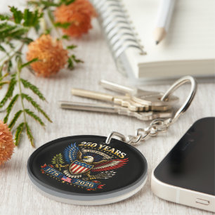 250 Years America 1776 2026 250th Anniversary Key Ring