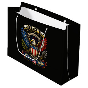 250 Years America 1776 2026 250th Anniversary Large Gift Bag