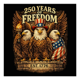 250 Years America 1776-2026 Poster