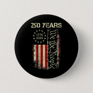 250 Years America 1776 2026 We The People Flag Usa 6 Cm Round Badge