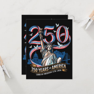 250 Years America Anniversary 1776 2026  Invitation