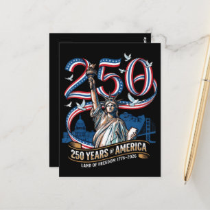 250 Years America Anniversary 1776 2026  Postcard