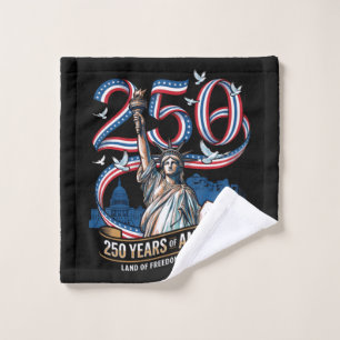 250 Years America Anniversary 1776 2026 Wash Cloth