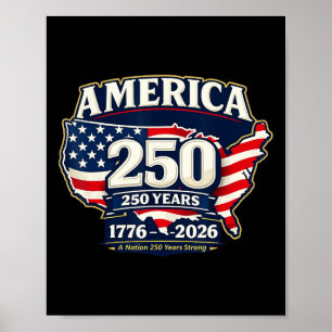 250 Years America Anniversary 250th Anniversary Fr Poster