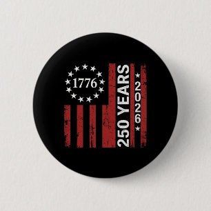 250 Years America Anniversary 250th Independence 6 Cm Round Badge