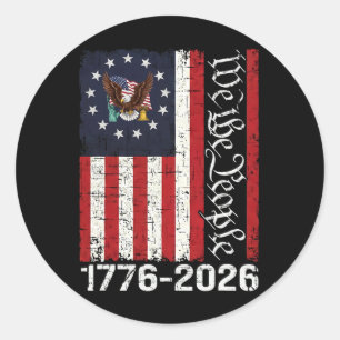 250 Years America Anniversary 250th Independence D Classic Round Sticker