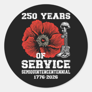 250 Years America Anniversary 250th Independence D Classic Round Sticker