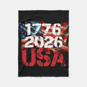 250 Years America Anniversary 250th Independence D Fleece Blanket