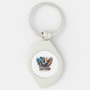 250 Years America Anniversary 250th Independence D Key Ring