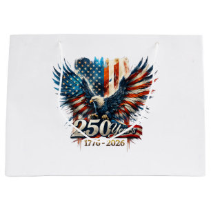 250 Years America Anniversary 250th Independence D Large Gift Bag