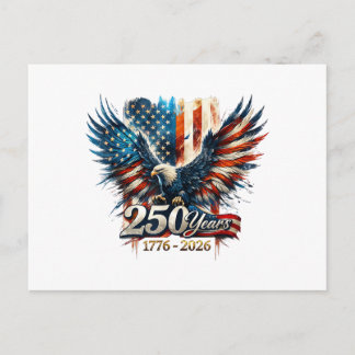 250 Years America Anniversary 250th Independence D Postcard