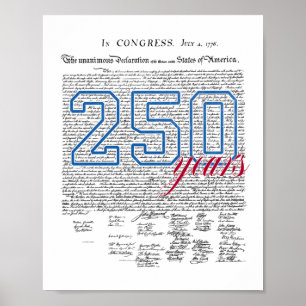 250 Years America Anniversary 250th Independence D Poster