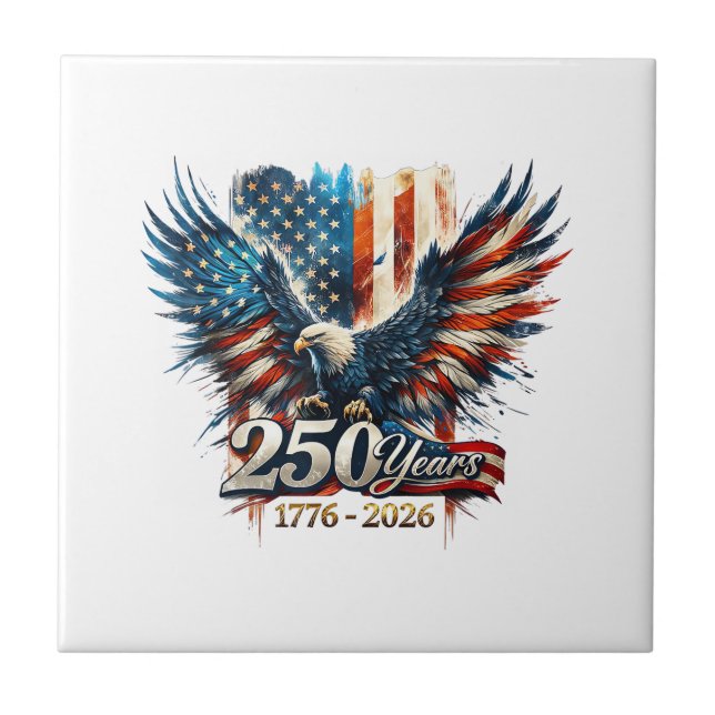 250 Years America Anniversary 250th Independence D Tile (Front)