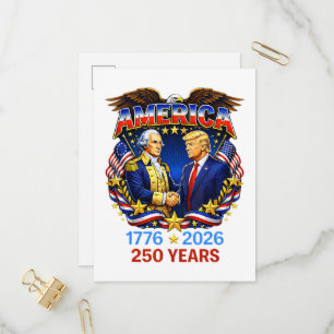250 Years America Anniversary 250th Invitation Postcard