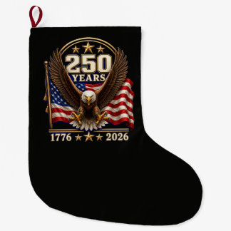 250 Years America Anniversary 250th Large Christmas Stocking