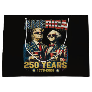 250 Years America Anniversary 250th Trump Large Gift Bag