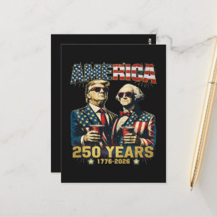 250 Years America Anniversary 250th Trump Postcard