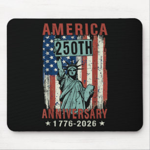 250 Years America Anniversary 4th Of July Independ Mouse Mat