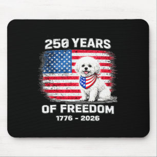 250 Years America Anniversary Bichon Frise 250th A Mouse Mat