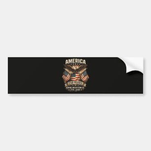 250 Years America Anniversary Flag USA Bumper Sticker