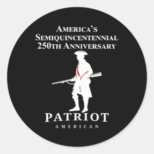 250 Years America Anniversary July 4th Vintage Wom Classic Round Sticker