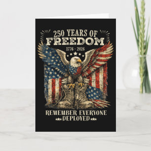 250 Years America Anniversary Remember Everyone De Card
