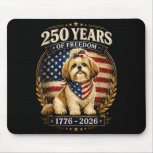 250 Years America Anniversary Shih Tzu 250th Mouse Mat
