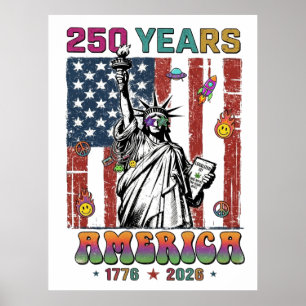 250 Years America Fourth July 2026 Patrio Semiqu Poster
