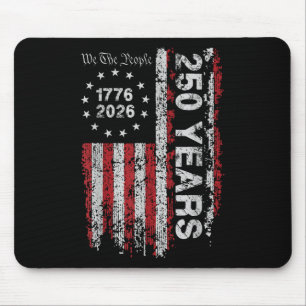 250 Years America Us Flag 4th Of July Independence Mouse Mat