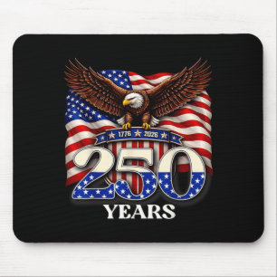 250 Years American 1776 2026 250th 4th July Eagle Mouse Mat