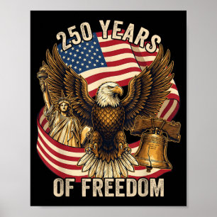 250 Years American 1776-2026 250th Birthday 250th Poster