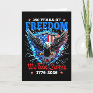 250 Years American 1776 2026 250th Usa Birthday 4t Card