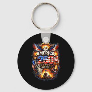 250 years american 1776 2026 250th usa birthday 4t key ring