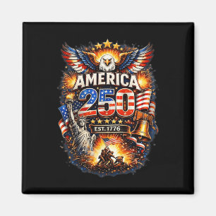 250 Years American 1776 2026 250th Usa Birthday 4t Magnet