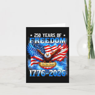 250 Years American 1776 2026 250th USA Birthday Card
