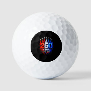 250 Years American 1776 2026 250th USA Patriotic 4 Golf Balls