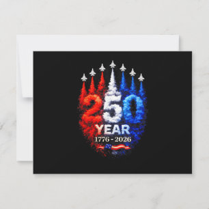 250 Years American 1776 2026 250th USA Patriotic 4 Invitation