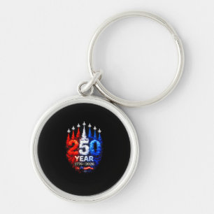 250 Years American 1776 2026 250th USA Patriotic 4 Key Ring