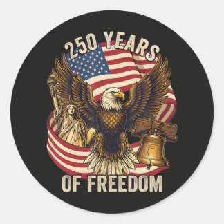 250 Years American 1776-2026 Classic Round Sticker