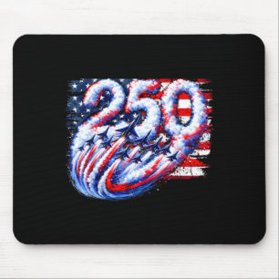 250 Years American 1776 2026 Fighter Jet Aeroplane Mouse Mat