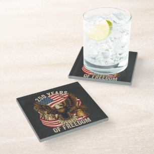 250 Years American 1776-2026 Glass Coaster