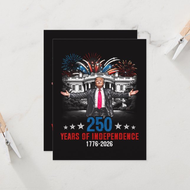250 Years American 1776 2026  Invitation (Front/Back In Situ)