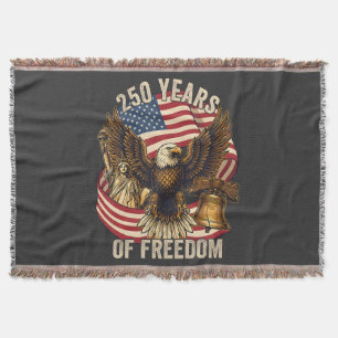 250 Years American 1776-2026 Throw Blanket