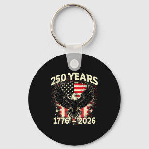250 Years American 1776 2026 Vintage We The People Key Ring