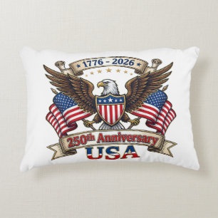 250 Years American 250th 4th of July Anniversary 1 Decorative Cushion