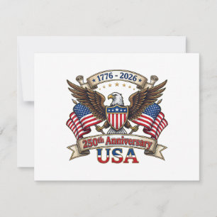 250 Years American 250th 4th of July Anniversary 1 Invitation