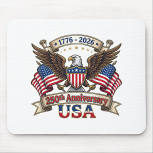 250 Years American 250th 4th of July Anniversary 1 Mouse Mat
