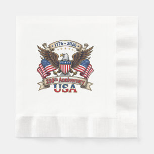 250 Years American 250th 4th of July Anniversary 1 Napkin