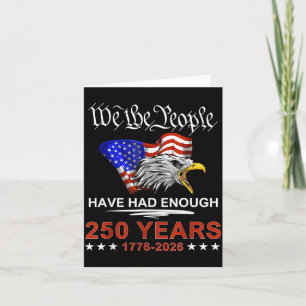 250 Years American 250th Anniversary 1776-2026 4th Card