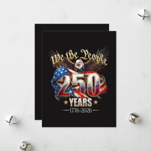 250 Years American 250th Anniversary 4th of July Holiday Card